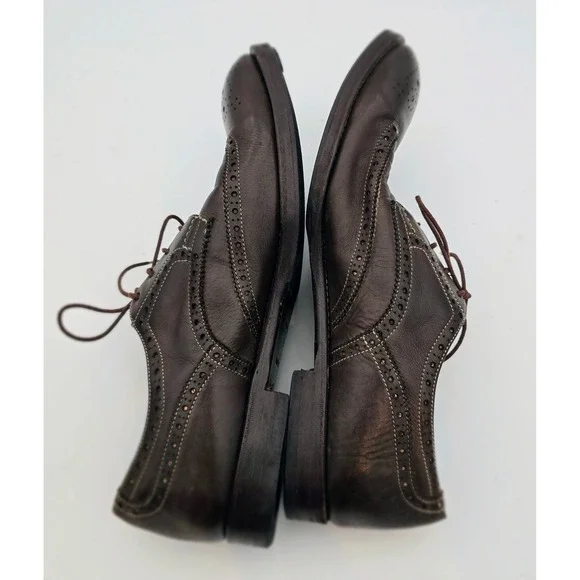 Paul Smith Wingtip Oxford Dress Shoes Men's 9 Brown Leather Hand Crafted‎ Italy